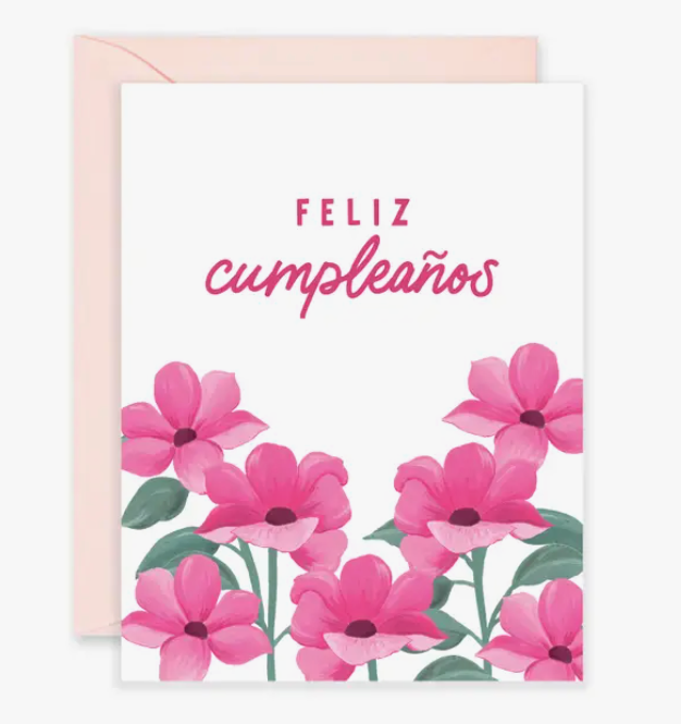 Flores De Cumpleaños Birthday Card