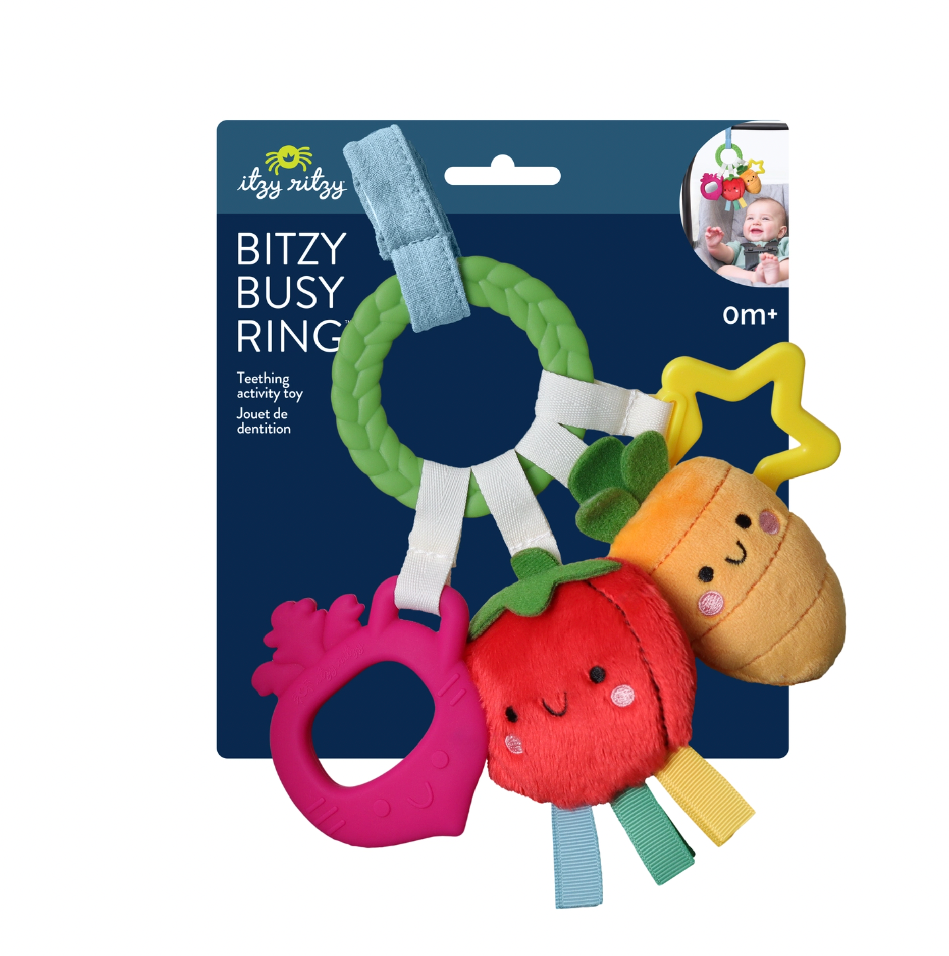 Bitzy Busy Ring™ Teething Activity Toy Veggie