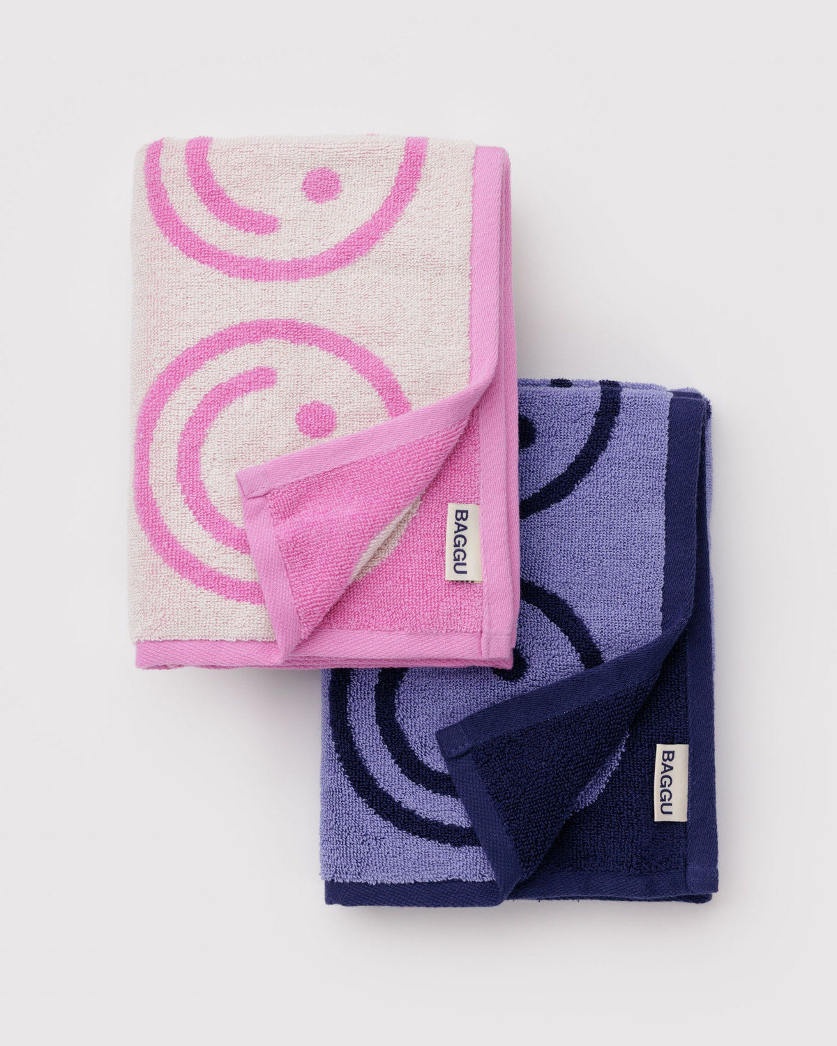 Baggu Hand Towel Set of 2 - Happy Pink Blue - Stay Forever