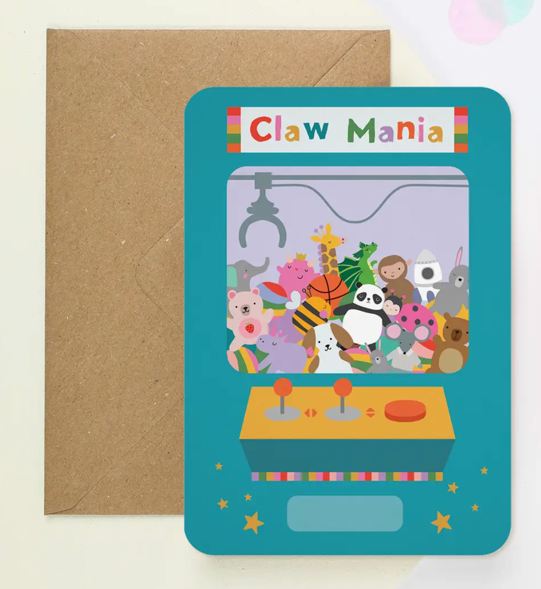 Claw Machine Birthday Card
