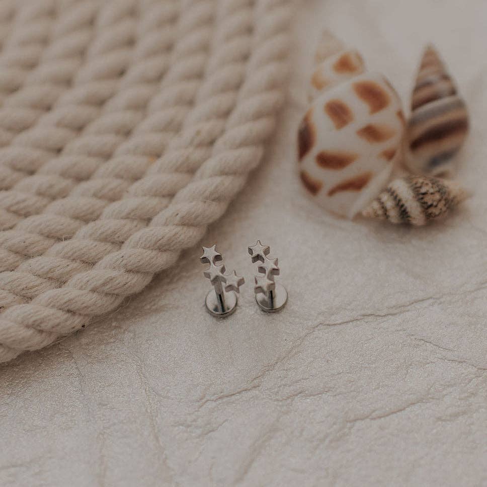 Constellation Flat Back Studs - Silver