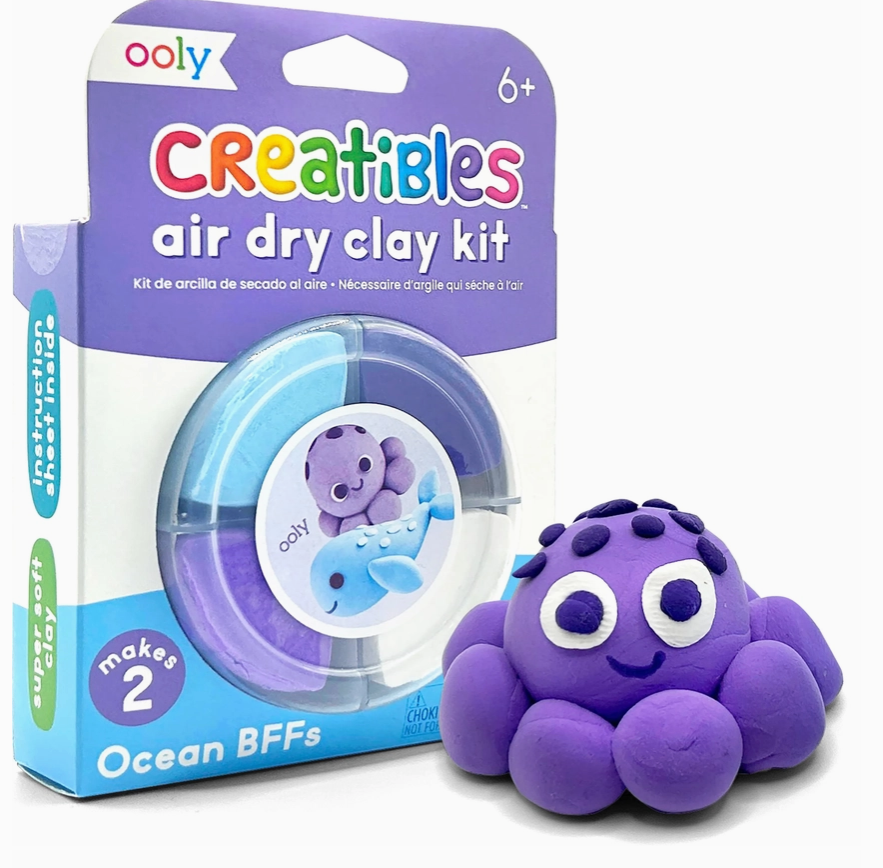 Creatibles D.I.Y. Air-Dry Clay Kit: Ocean Bffs (Set of 4)