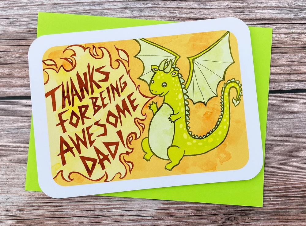 Awesome Dad Dragon Father's Day Card