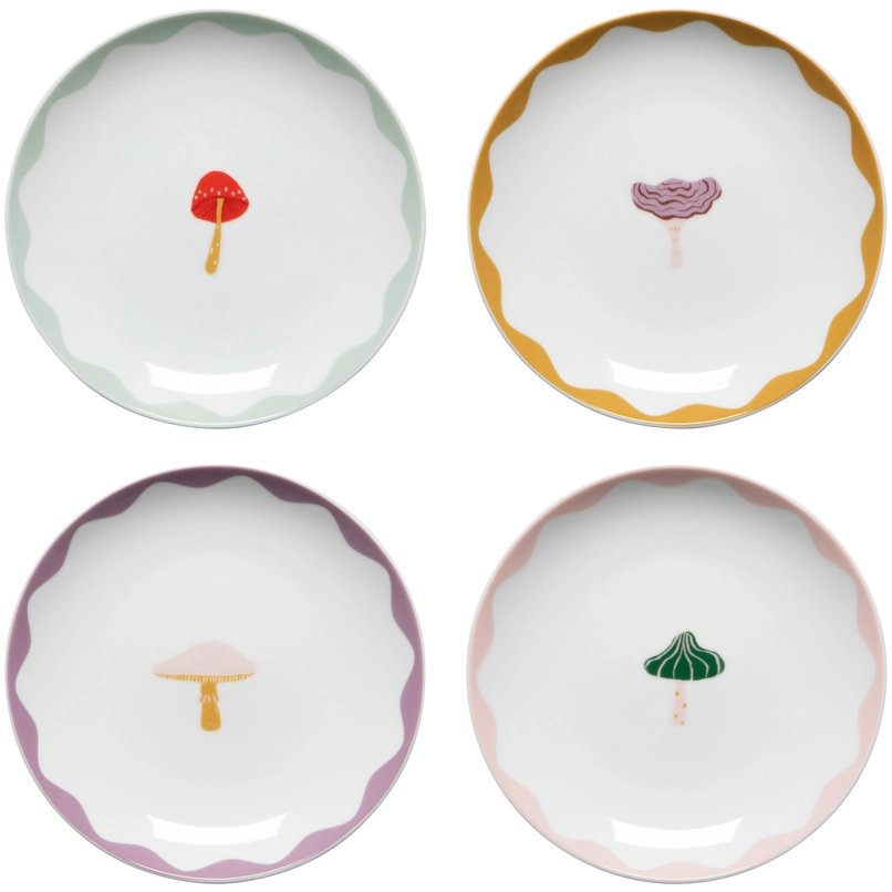 Mushroom Gems Appetizer Plates Assorted