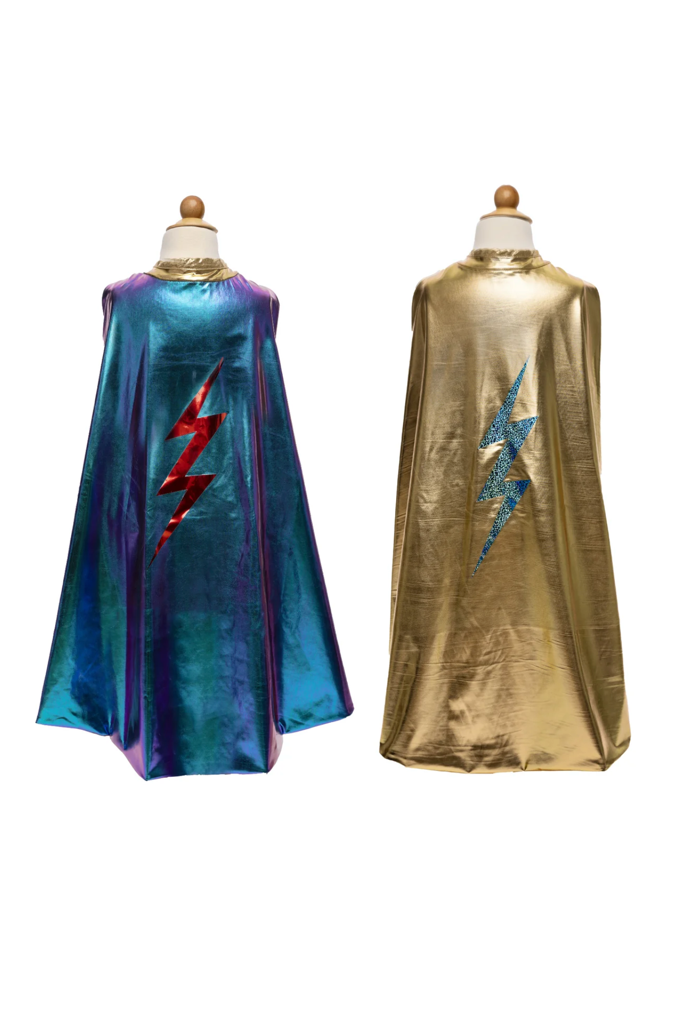 Blue Lightning Holographic Reversible Cape, Size 5-6