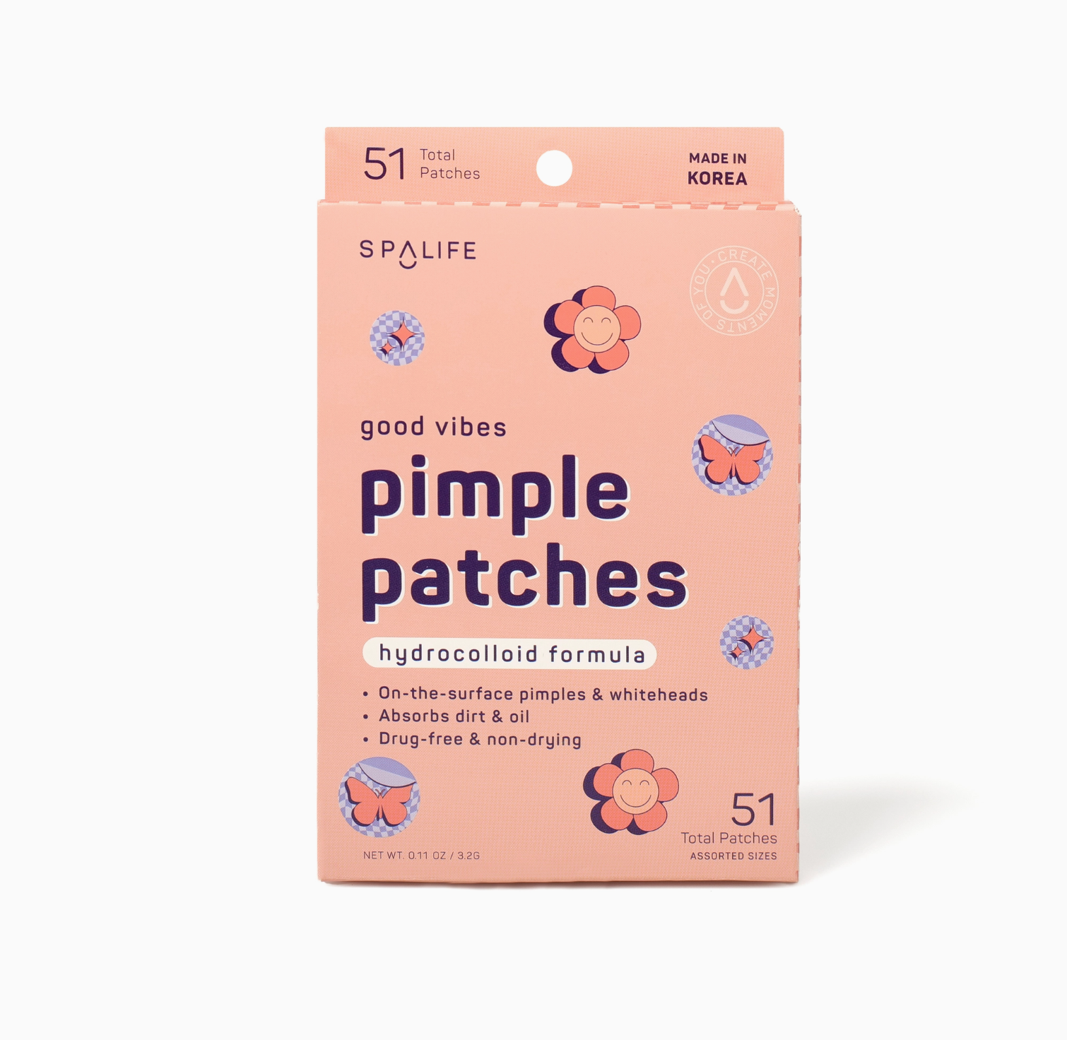 Good Vibes, Butterfly & Flowers Hydrocolloid Pimple Patches - Stay Forever