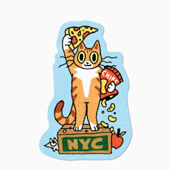New York Kitty Sticker