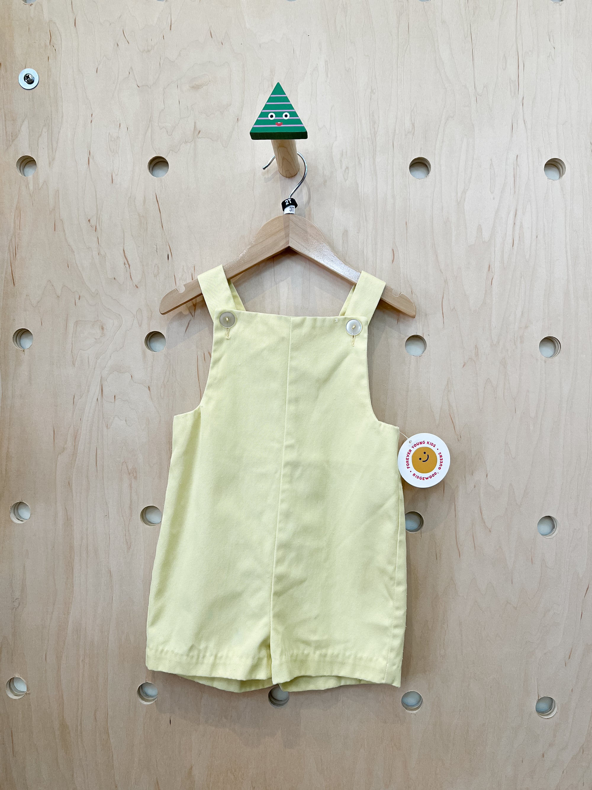 (pre-worn) vintage yellow romper 2/3T