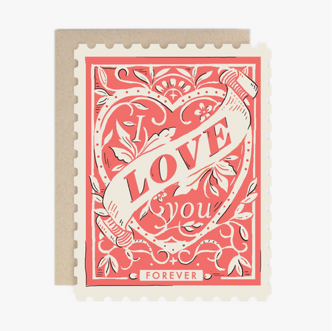 I Love You Forever Stamp Card
