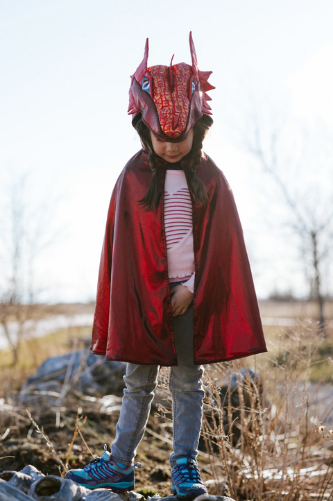 Ruby The Metallic Dragon Cape, Size 3-4