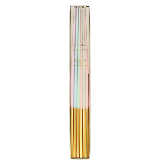 Laduree Paris Gold Dipped Tall Tapered Candles