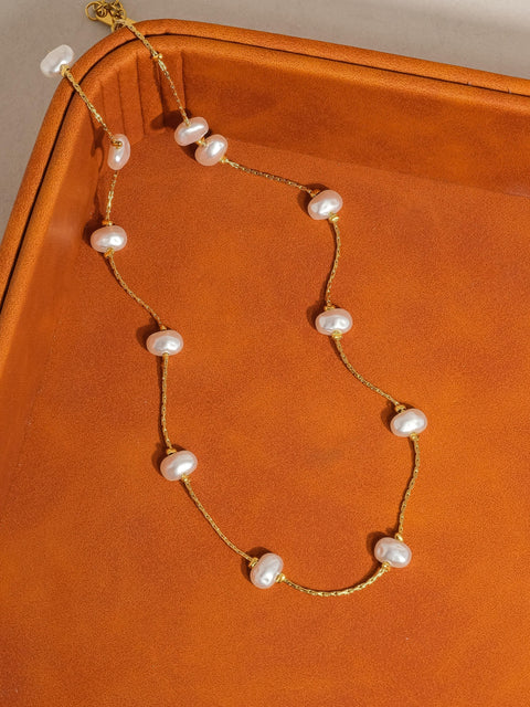Ida 18K Petite Pearl Necklace