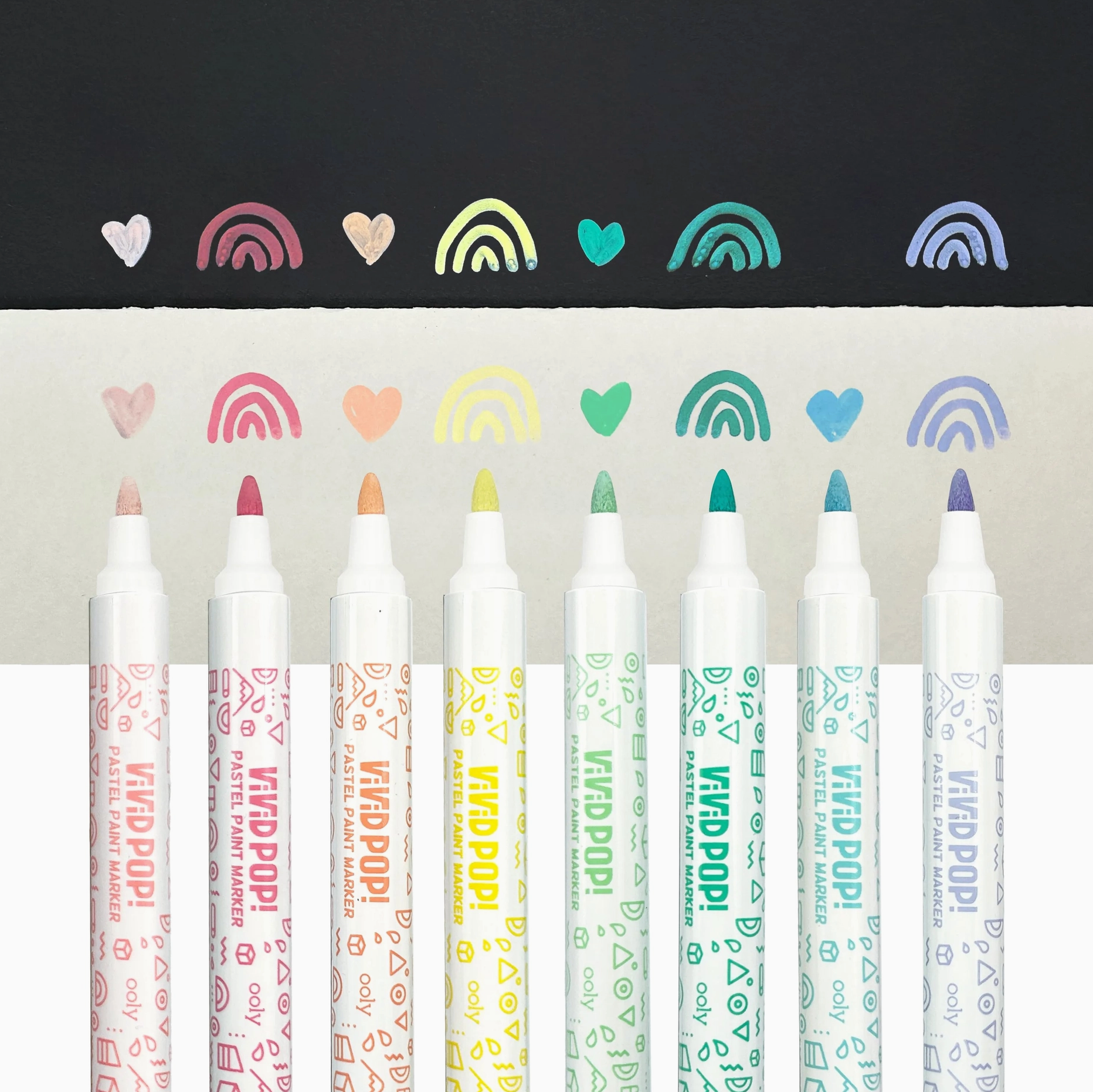 Vivid Pop! Water-Based Paint Markers: Pastel (Set of 8)