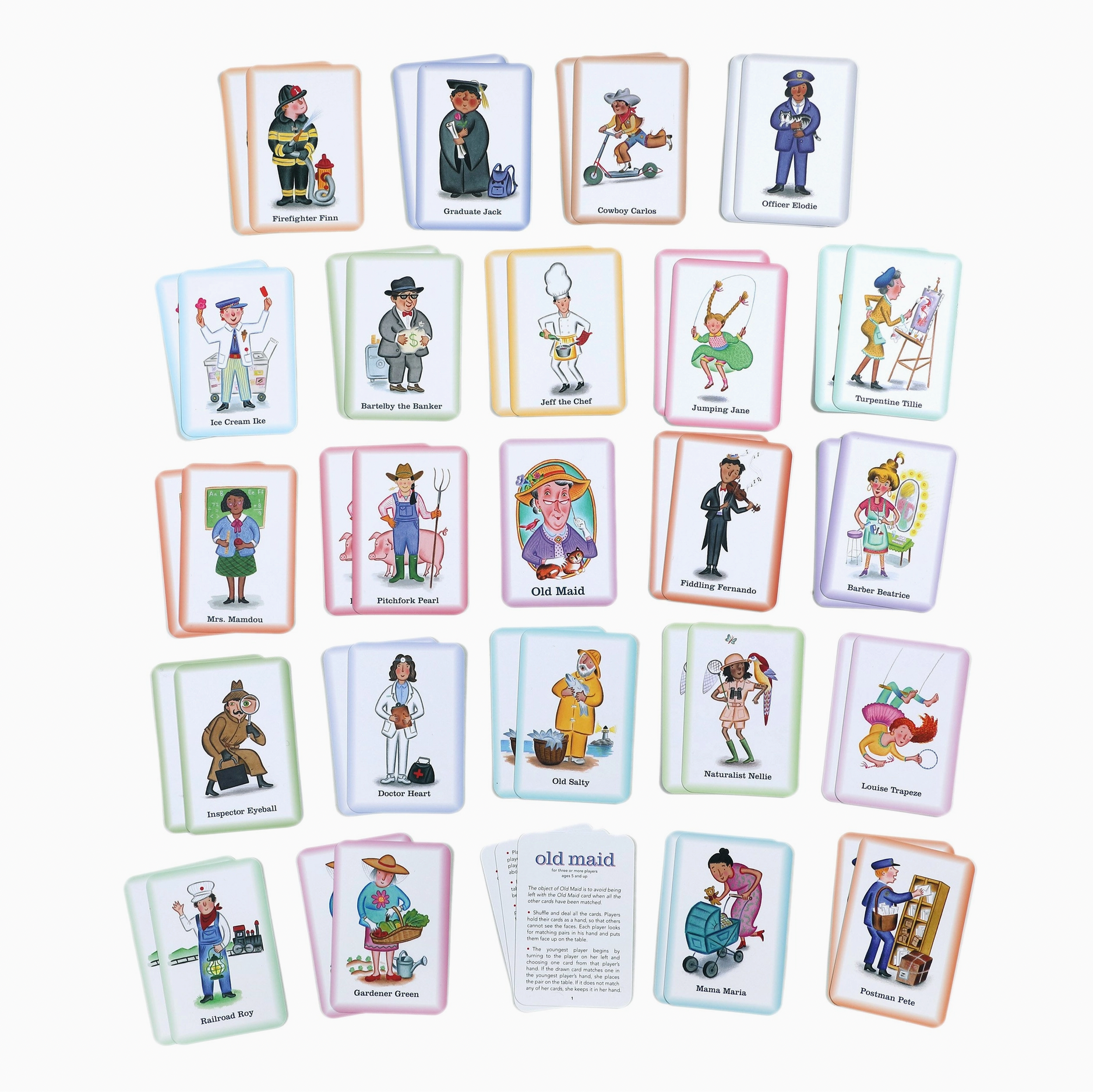 Old Maid Playing Cards