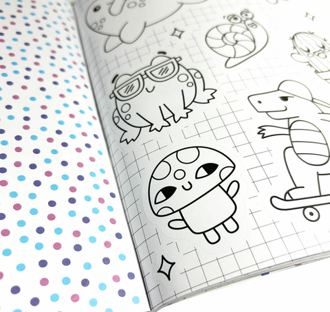 Stickiville Color-In’ Sticker Book: Cute-A-Licious Doodles