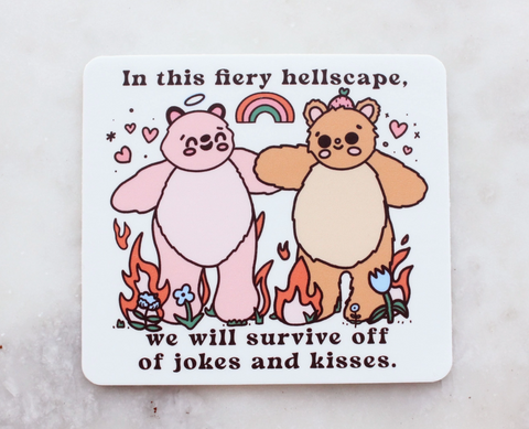 Fiery Hellscape Sticker