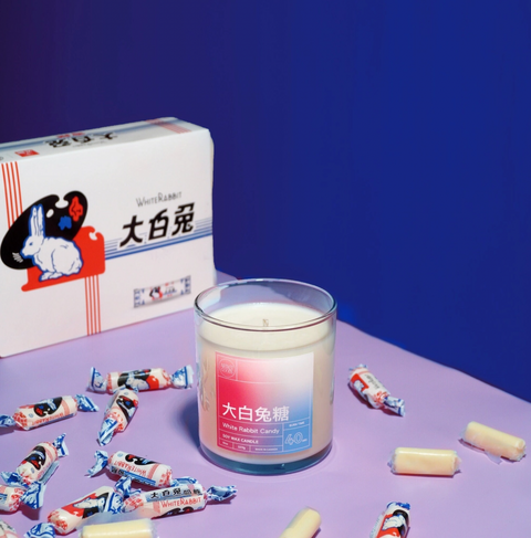 White Rabbit Candy Candle