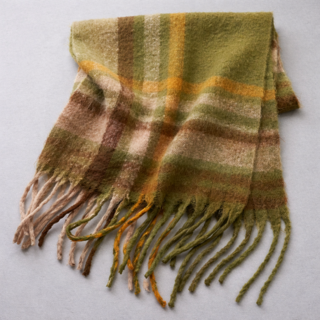 Plaid Fringe Scarf - Stay Forever