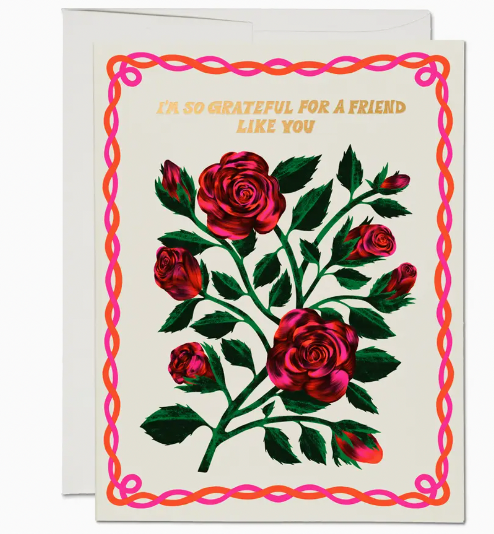 Grateful Roses Friendship Card