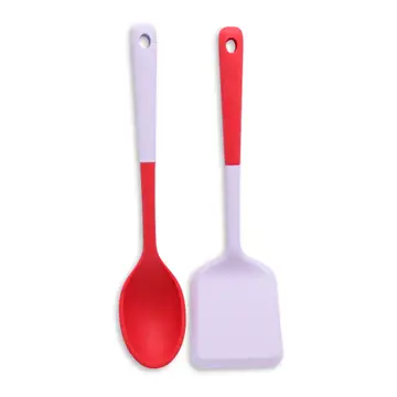 2pc Silicone Spoon & Solid Turner