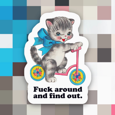 Cat F*Ck Around and Find Out Sticker