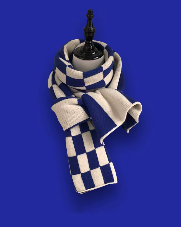 Knitted Checker Scarf