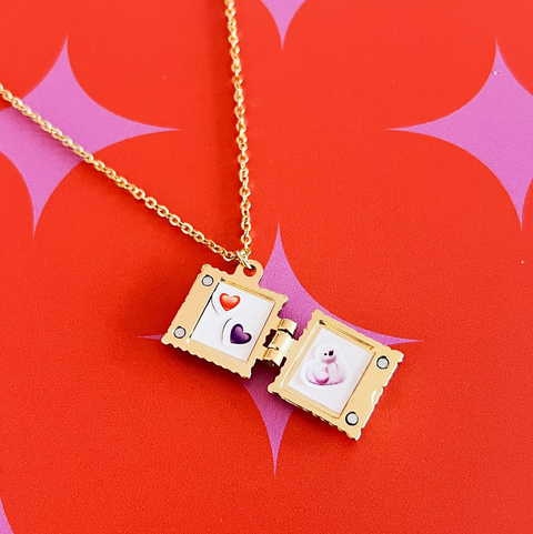 Ravioli Locket Necklace