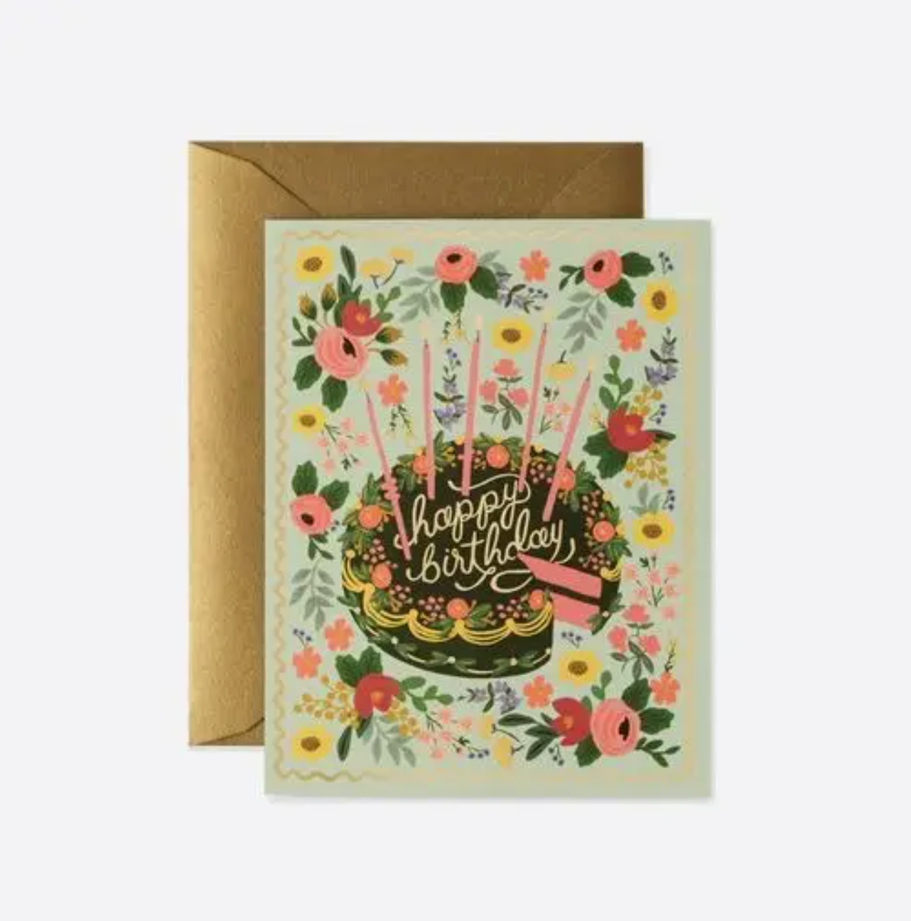 Floral Cake Birthday Card