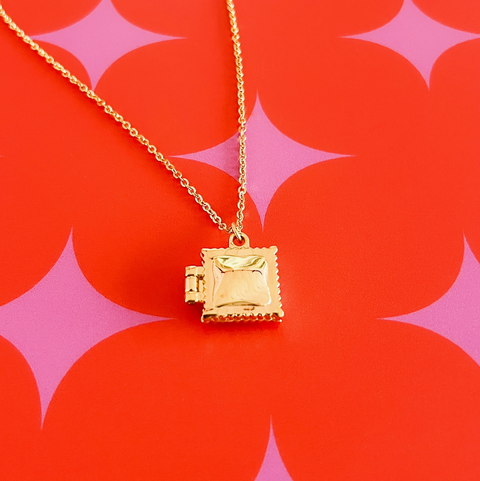 Ravioli Locket Necklace