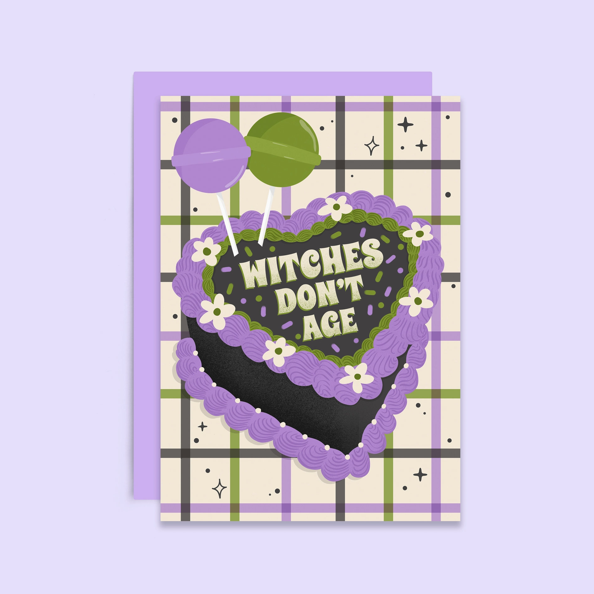 Witches Don't Age Birthday Cake Birthday Card