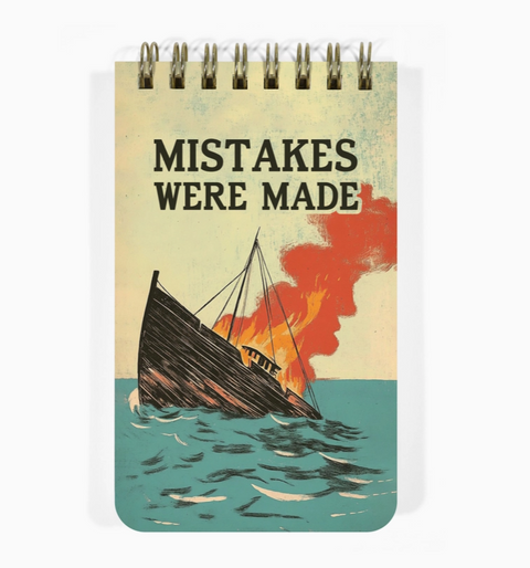 Mistakes Were Made - Funny 3x5 Spiral Memo Notepad