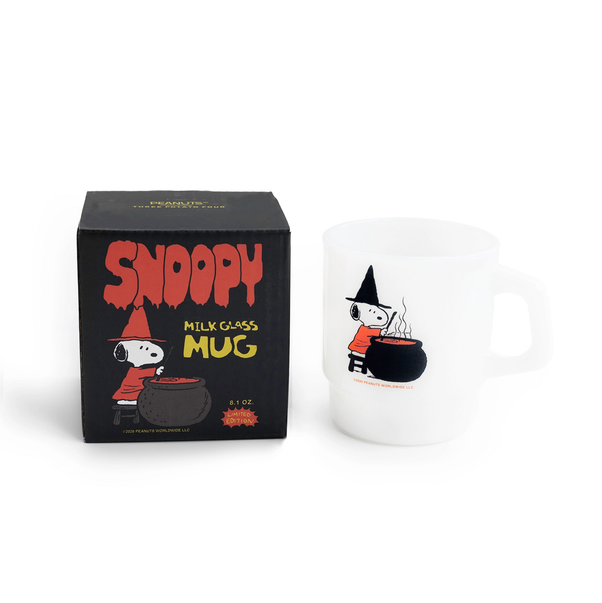 3P4 X Peanuts® Halloween - Snoopy Witch Milk Glass Mug