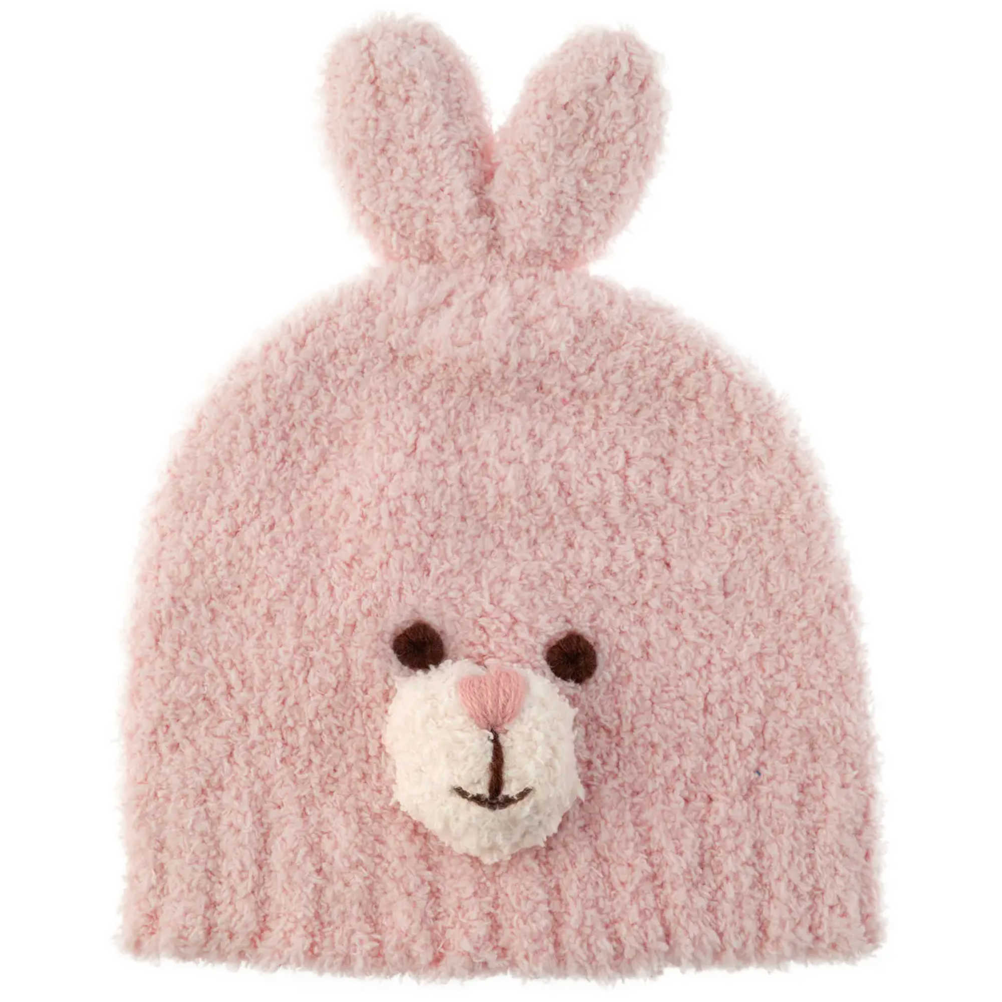 Chenille Baby Beanies Pink Bunny - Stay Forever