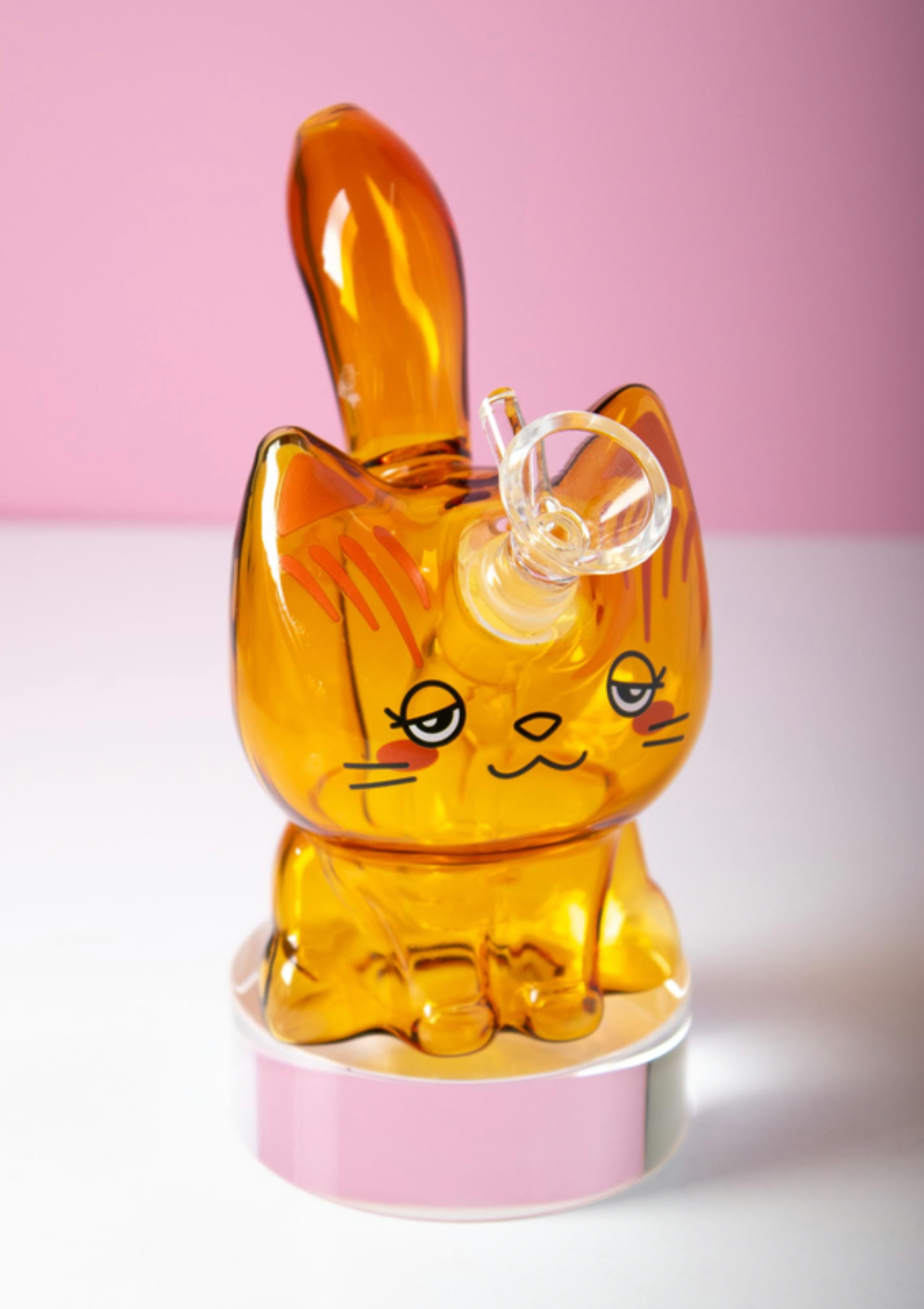 Orange CannaCat Bubbler