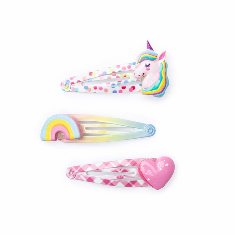 Unicorn Cutie Hair Clips (Set of 3)