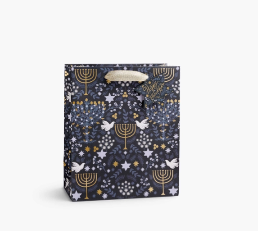 Laurel Menorah Medium Gift Bag