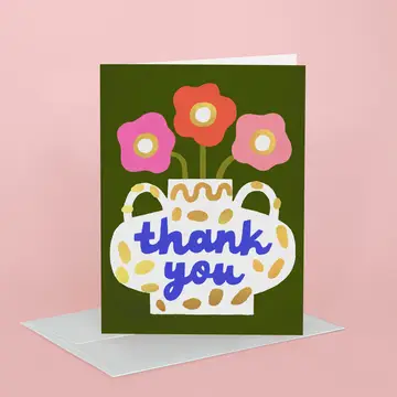 Thank You Vase Greeting Card (Boxed set of 8)