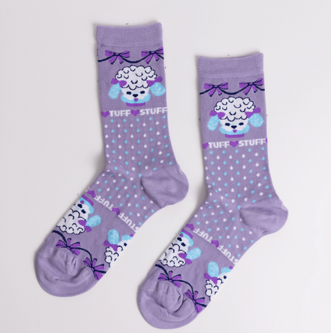 Tuff Stuff Poodle - Small Crew Socks