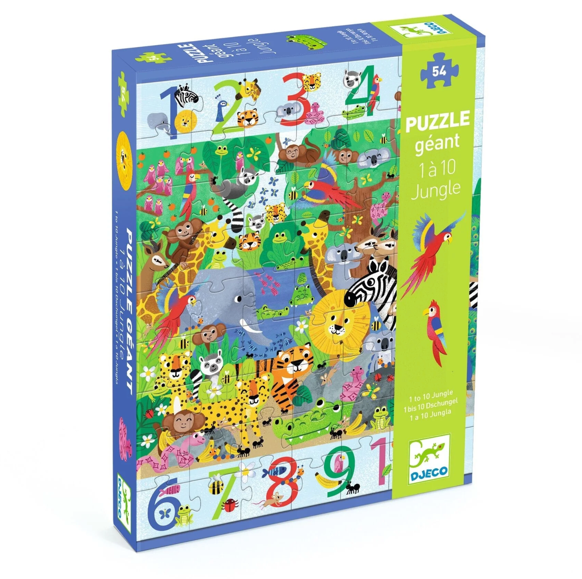 1 to 10 Jungle 54pc Giant Floor Jigsaw Puzzle
