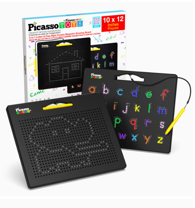 PicassoTiles Double-Sided Magnetic Drawing Tablet Pad - Stay Forever