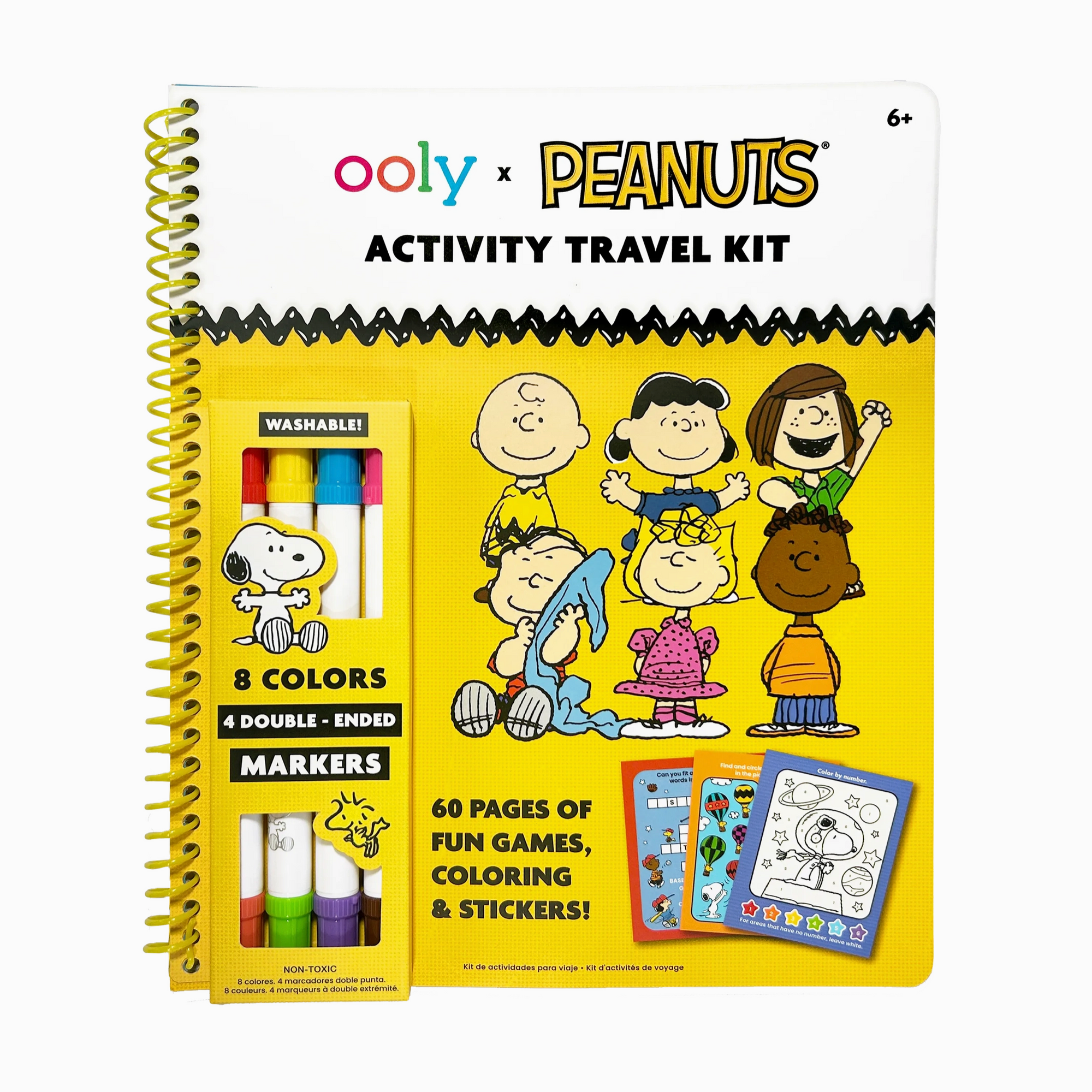 OOLY X Peanuts Activity Travel Kit & Double-Ended Markers