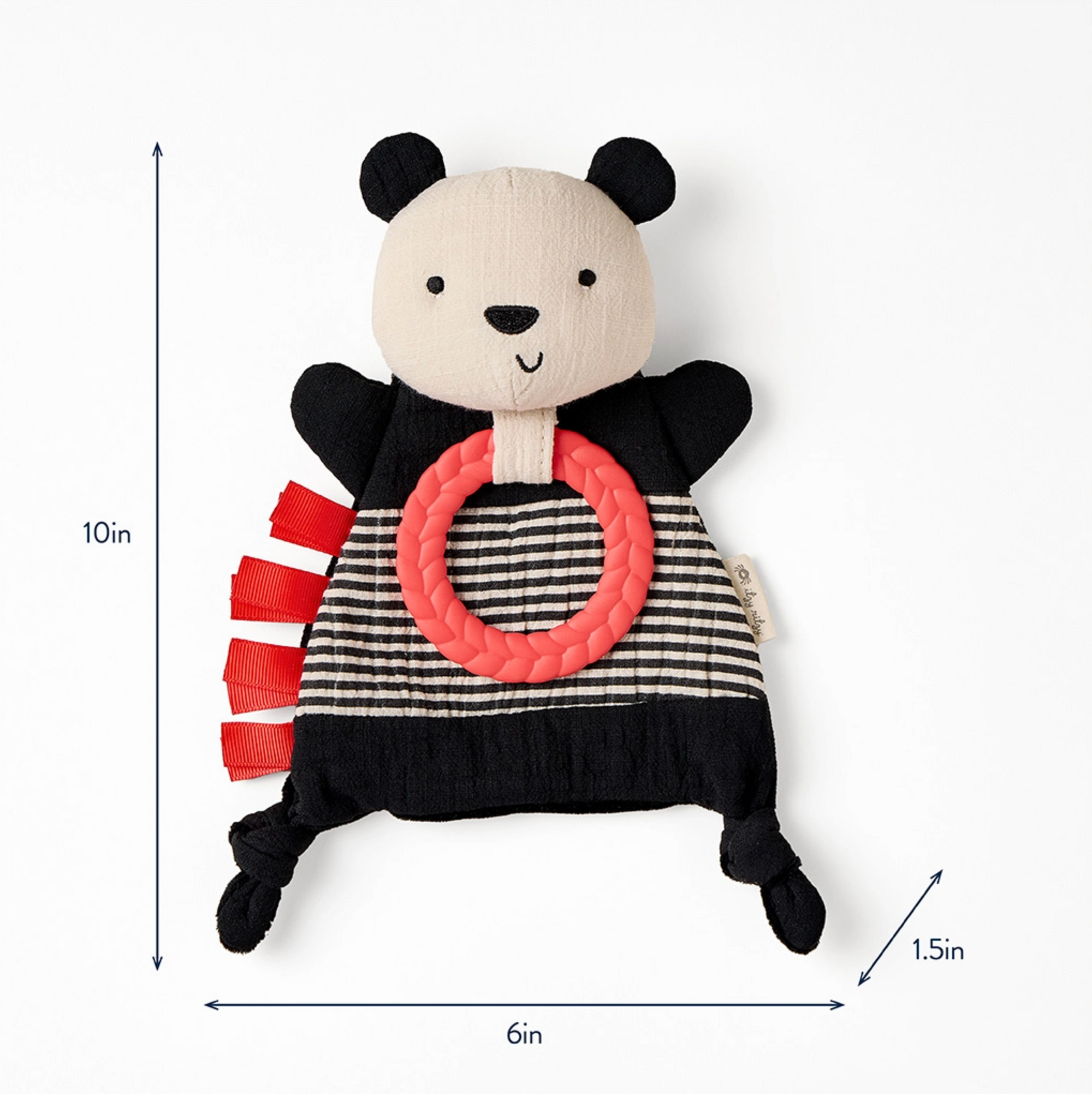 Bitzy Crinkle Sensory Toy with Teether Panda