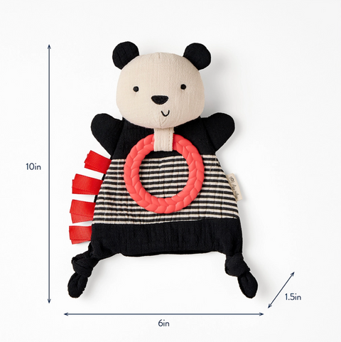 Bitzy Crinkle Sensory Toy with Teether Panda