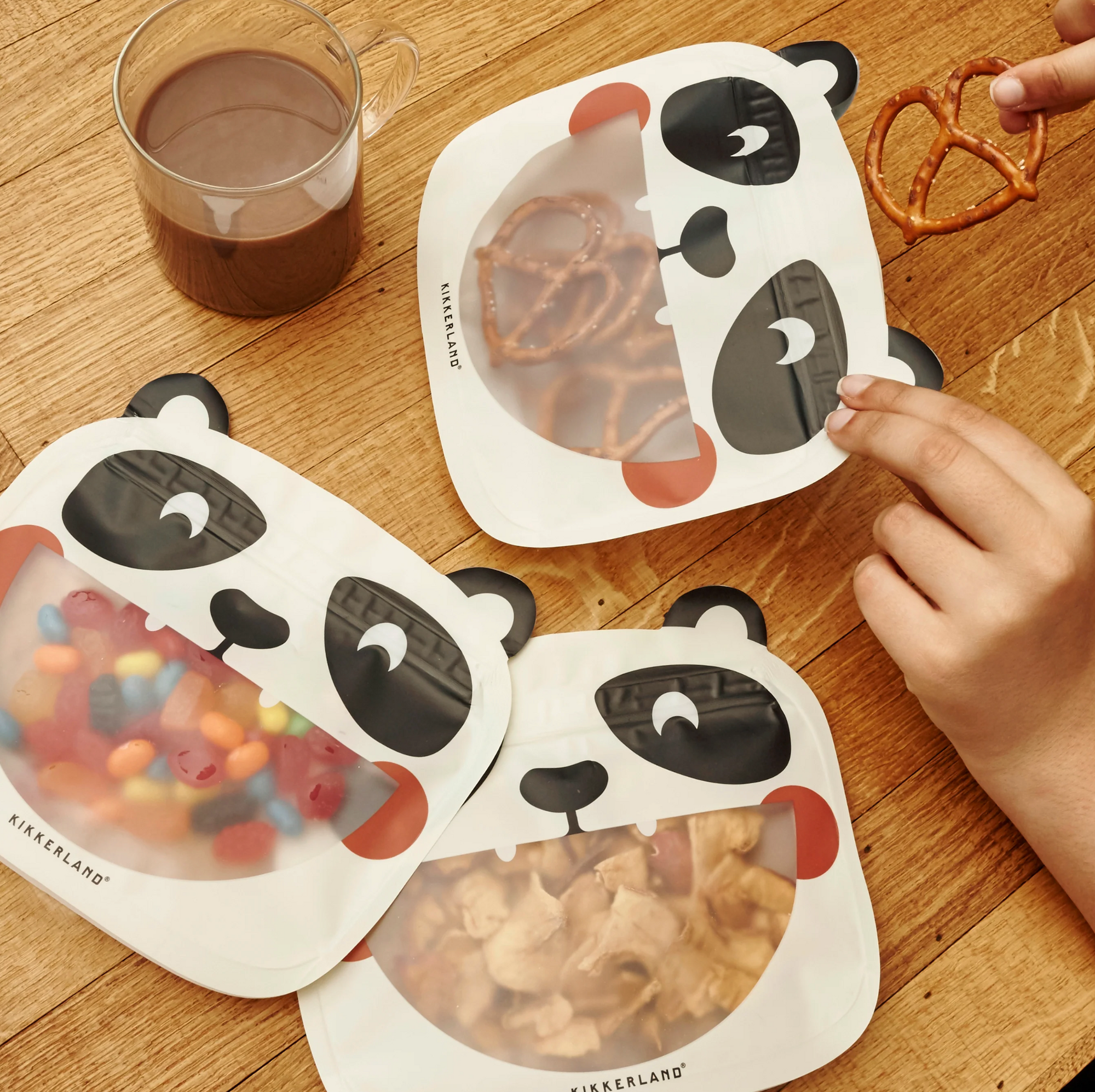 Panda Zipper Bags (Set of 3)