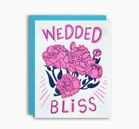 Wedded Bliss Peony Card - Stay Forever
