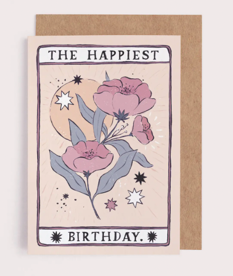 Tarot Flower Birthday Card