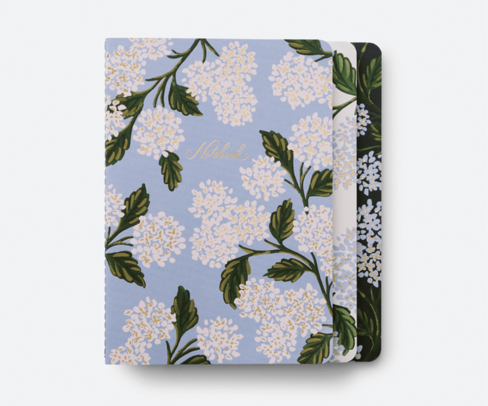 Assorted Set of 3 Hydrangea Notebooks