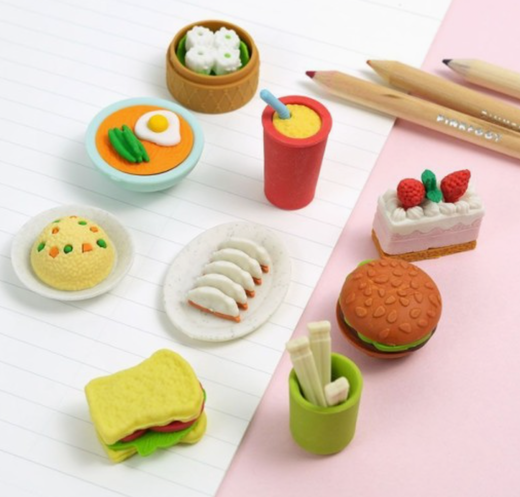 Yummy Snack Miniature Random Eraser Box