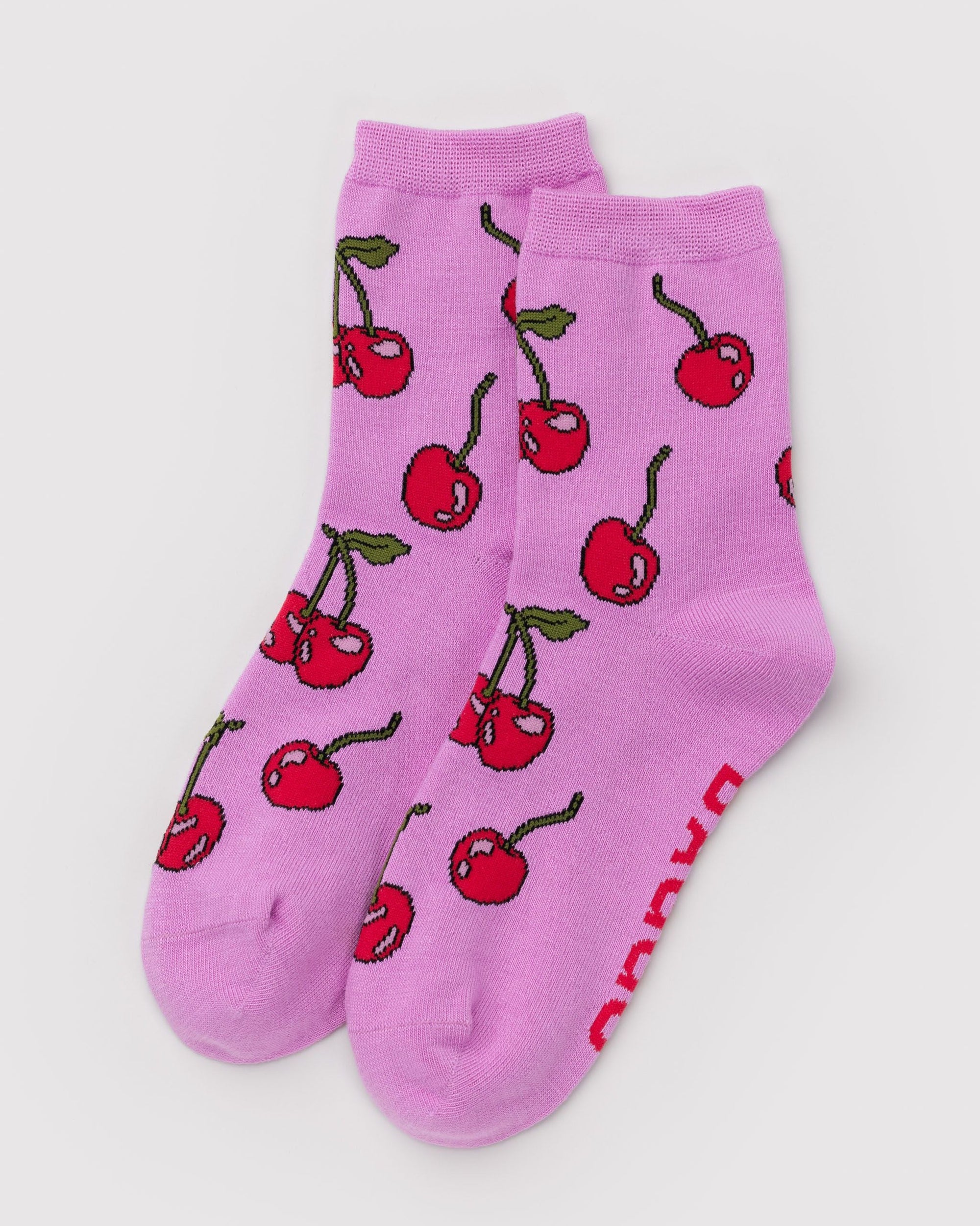 Baggu Crew Sock - Cherries