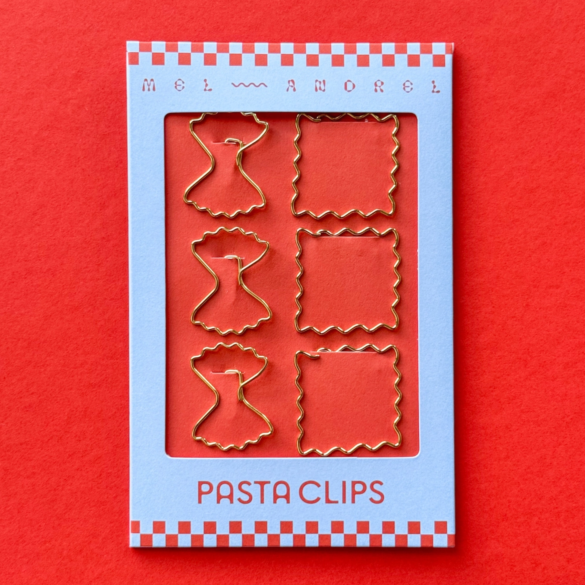 Pasta Paper Clips - Ravioli + Farfalle